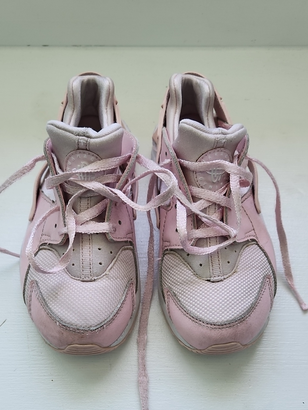 Nike Pink and White Kids Sneakers